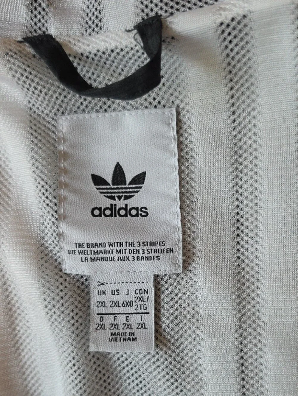 Adidas Black and White Hooded Pullover Windbreaker - Picture 2 of 9